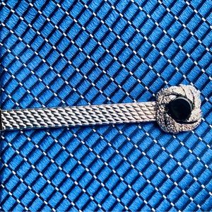 Vintage black onyx tie clip